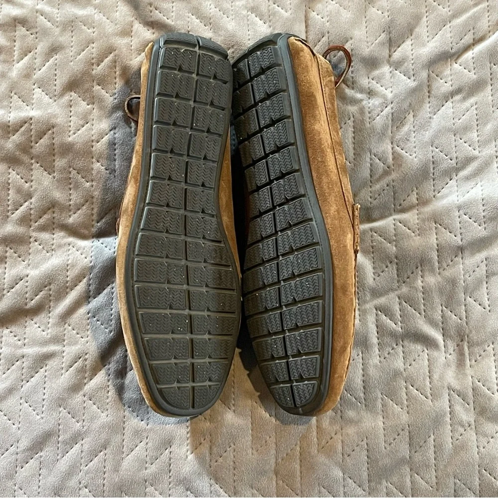 Russell & Bromley driving loafers mens 42.5 ‎ 9.5 EUC brown suede